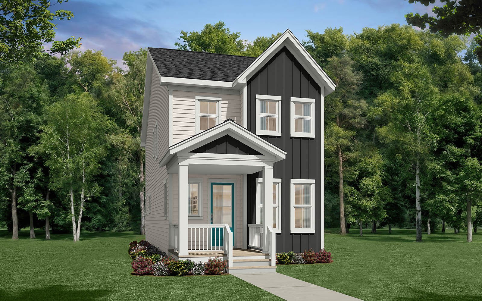 A rendering of elevation 3 of the Blair.