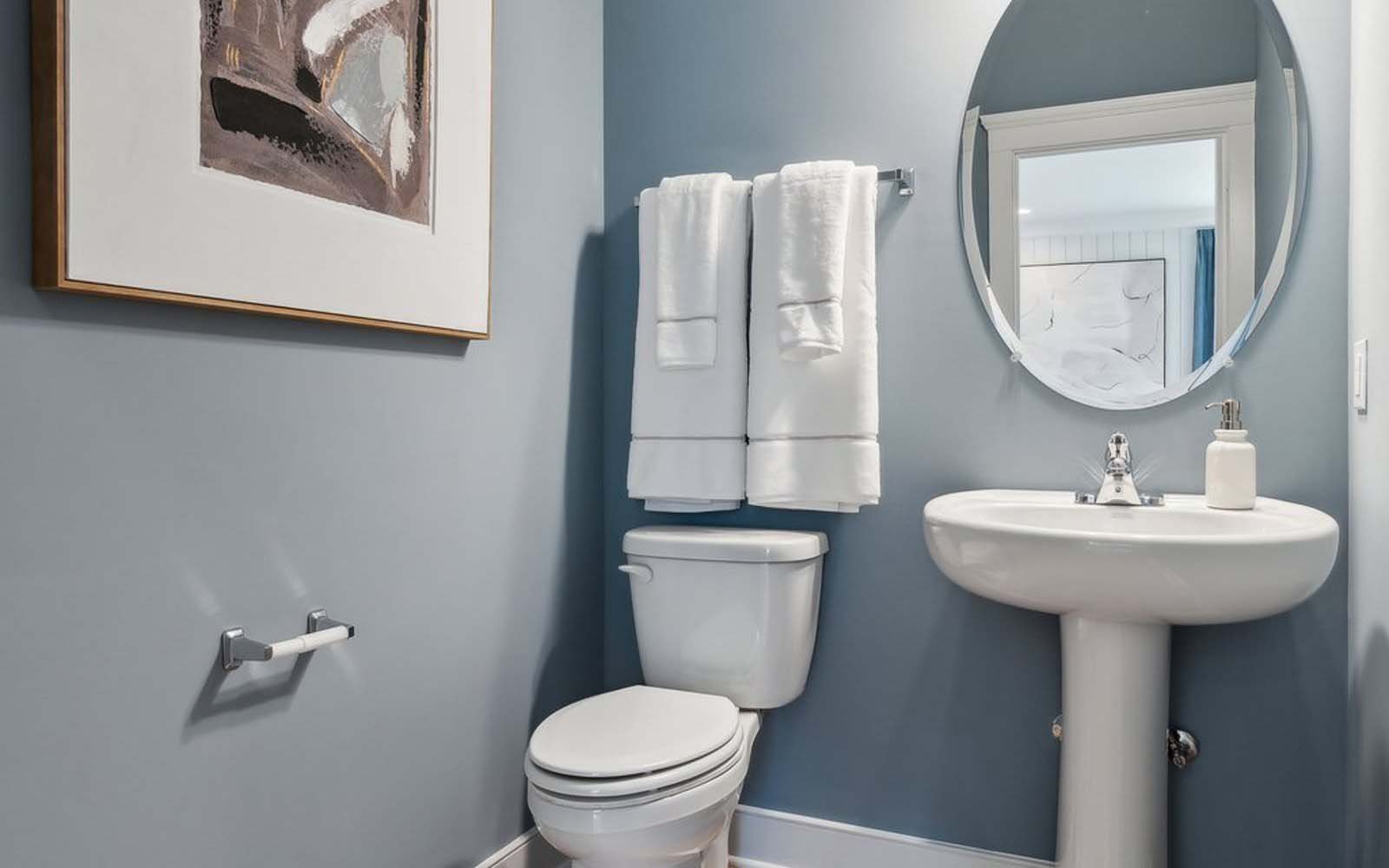 Temporary image of the powder room of the Blair.