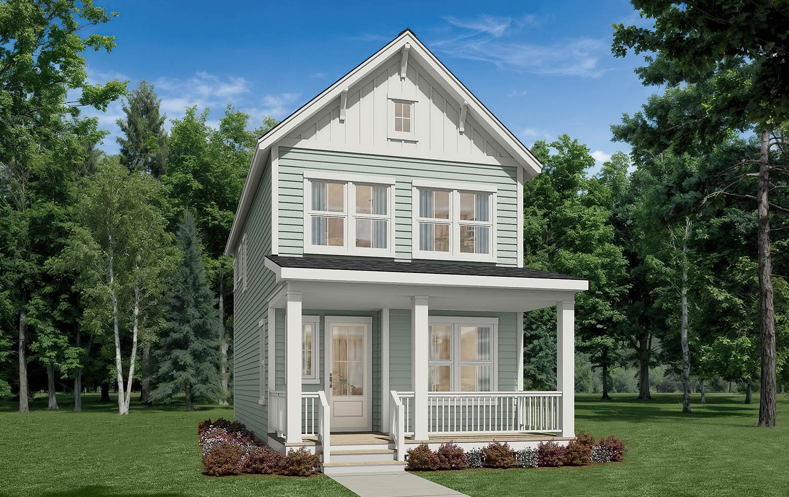 A rendering of elevation 3 of the Carter.