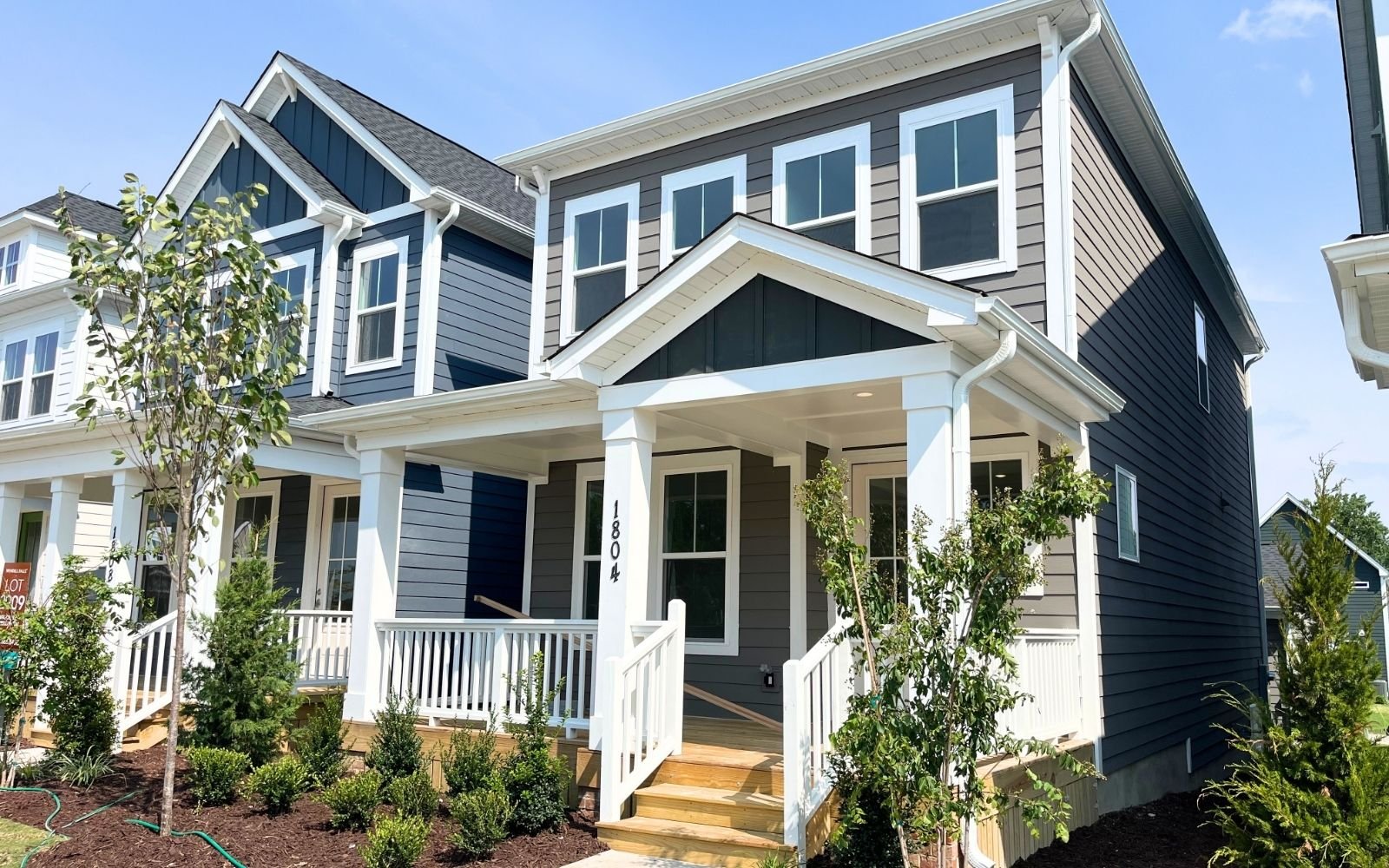 The exterior of the Carter by Brookfield Residential at Wendell Falls.