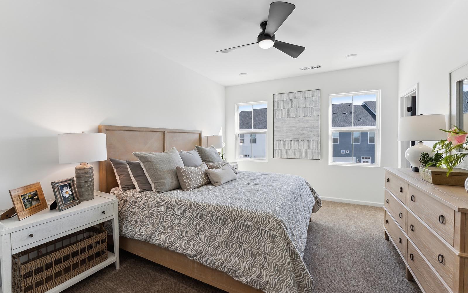 A representation of the secondary bedroom in the Harper.