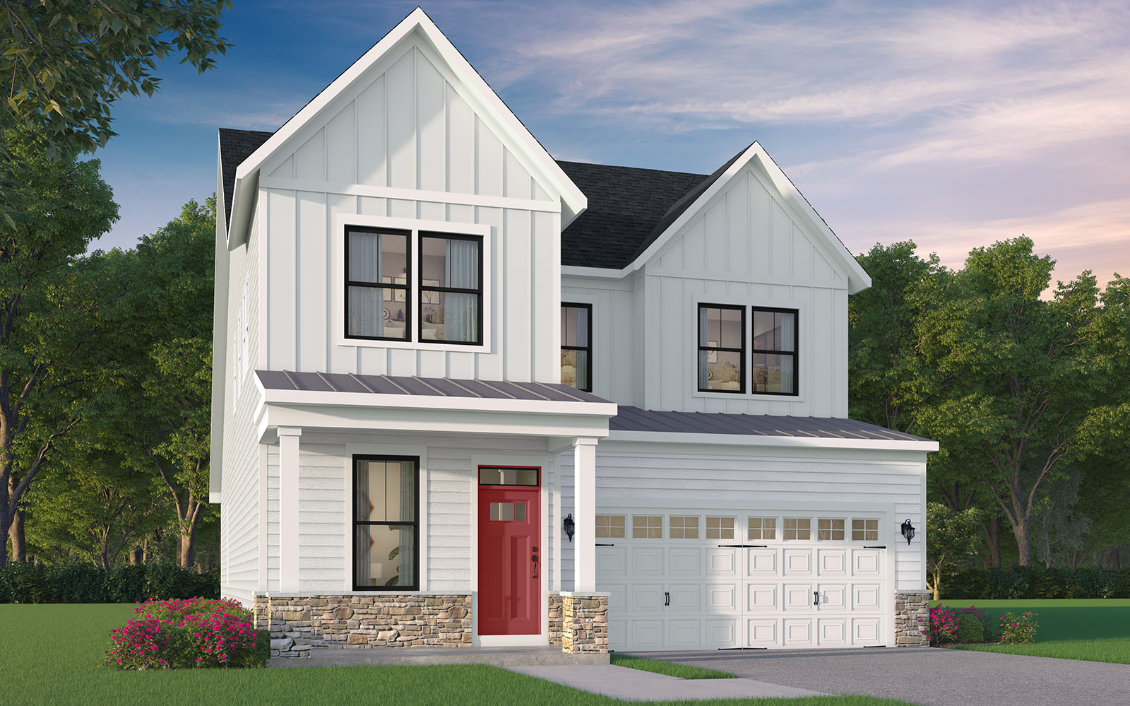 A rendering of elevation 6 of the Declan at Wendell Falls by Brookfield Residential