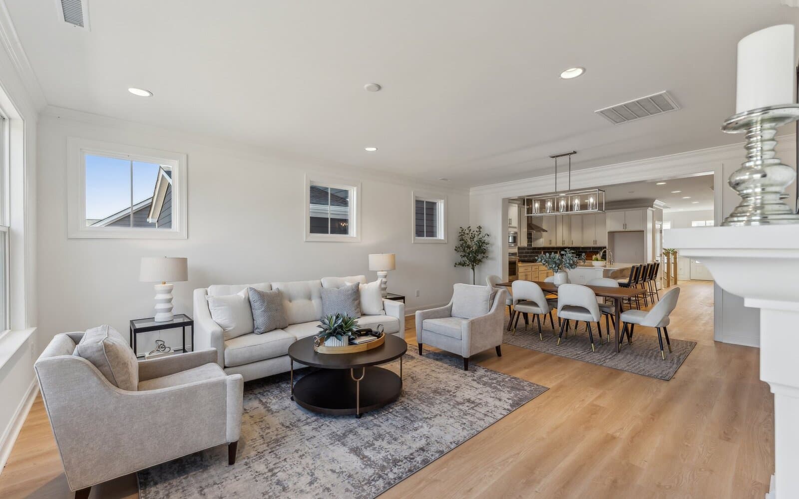 The main level of the Declan single family home by Brookfield Residential at Wendell Falls.