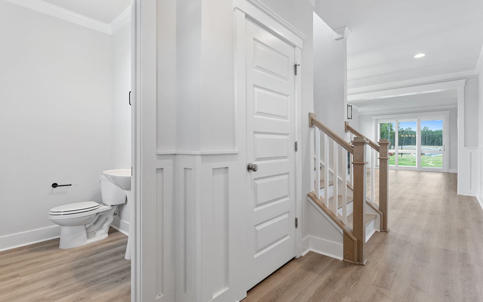The main level powder room of the Mason at Wendell Falls by Brookfield Residential