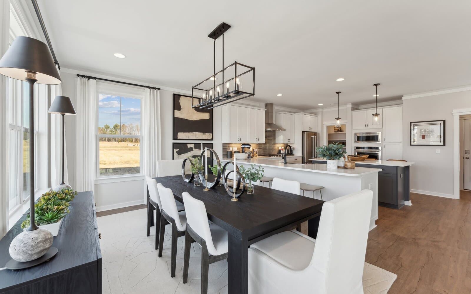 The rear extension with dining room in the Sterling by Brookfield Residential.