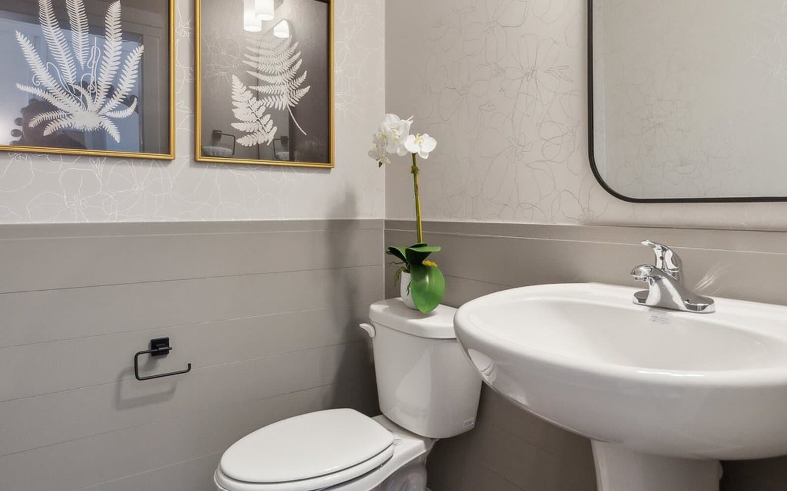 The main level powder room of the Sterling by Brookfield Residential.