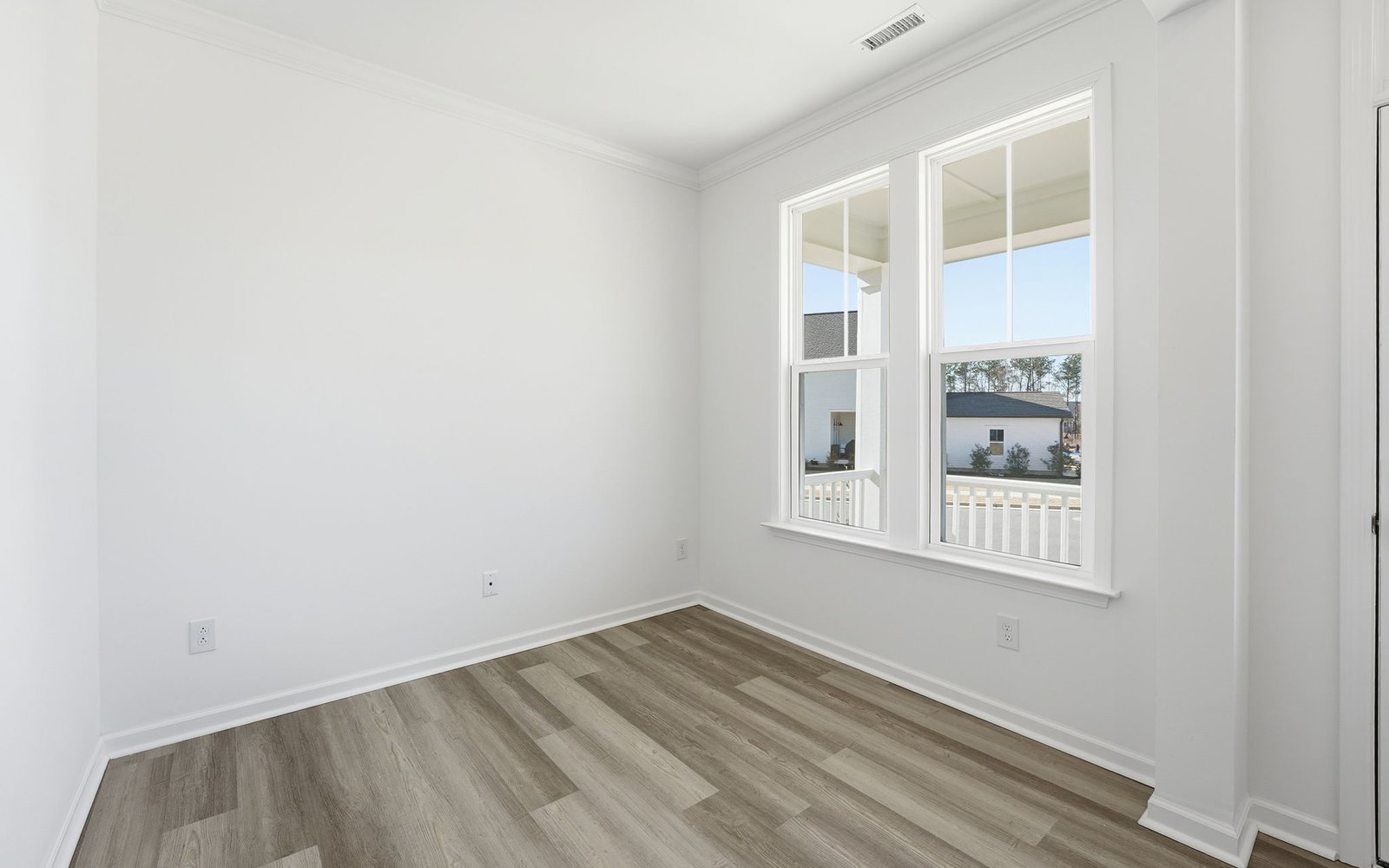 The main level flex room of the Sterling at Wendell Falls.