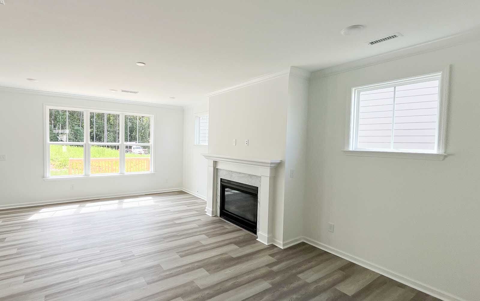 The great room in the Sterling by Brookfield Residential on homesite 2643. 