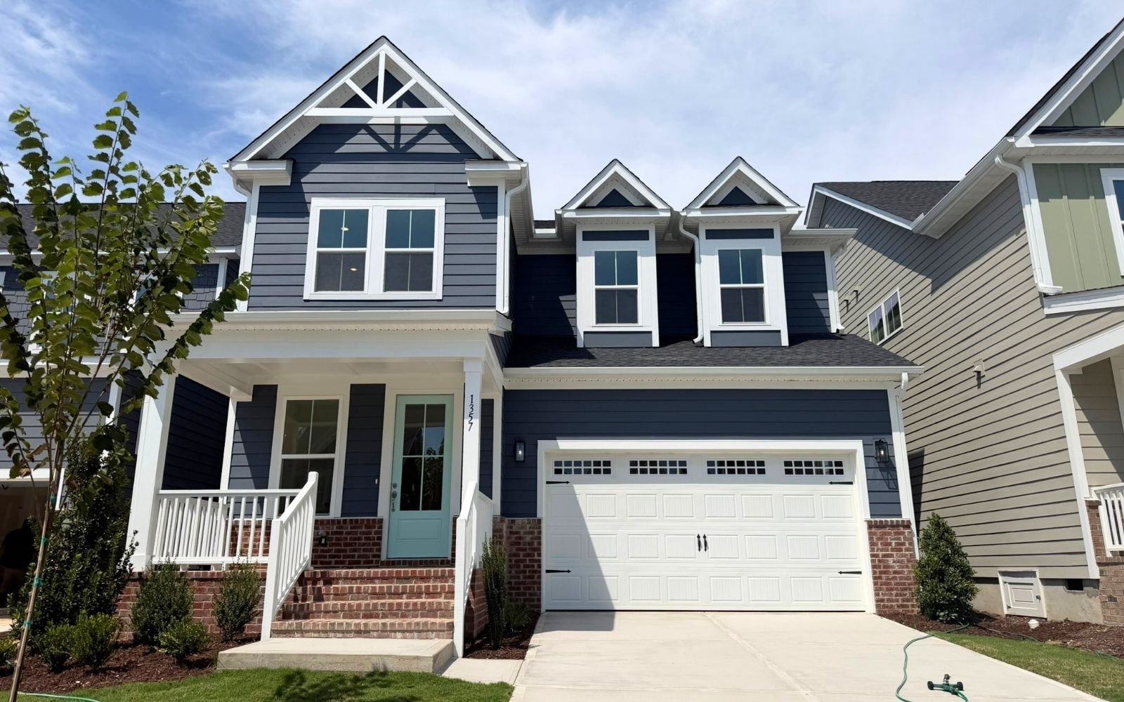 The exterior of the Grayson on homesite 2440 at Wendell Falls.