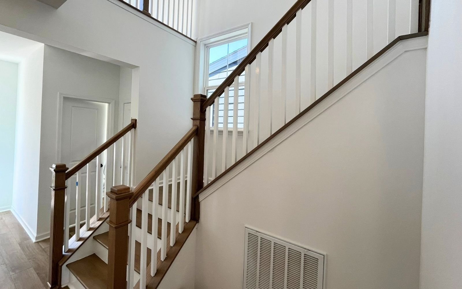 The stairs in the Grayson at Wendell Falls.