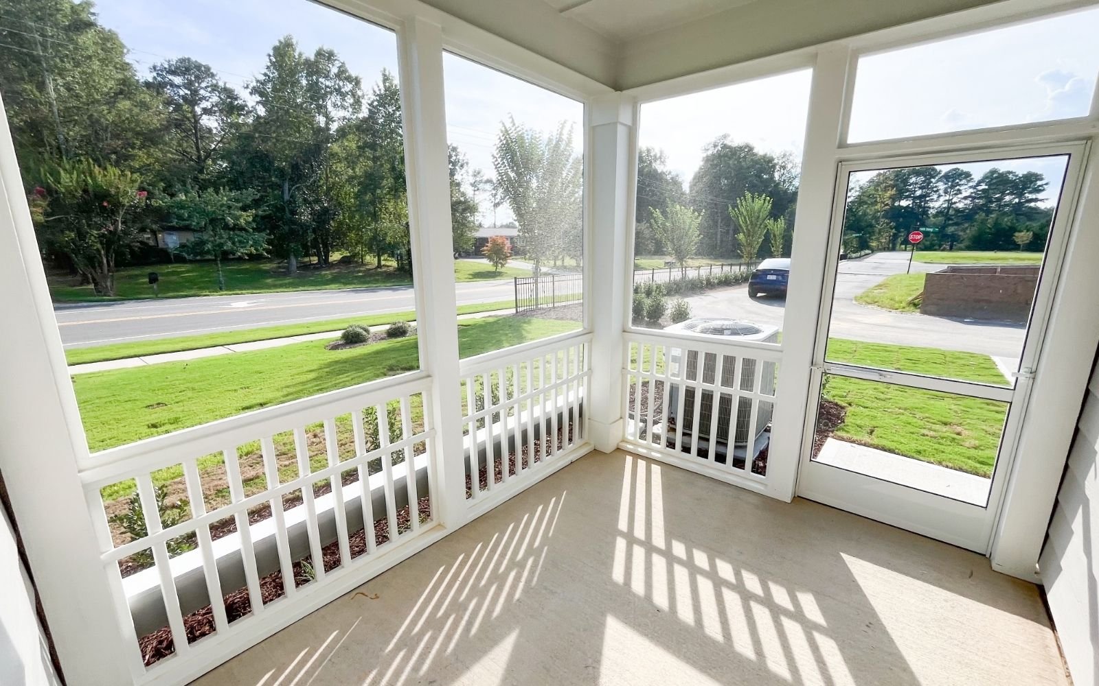 The screened porch of the Lennox on homesite 2935 by Brookfield Residential.