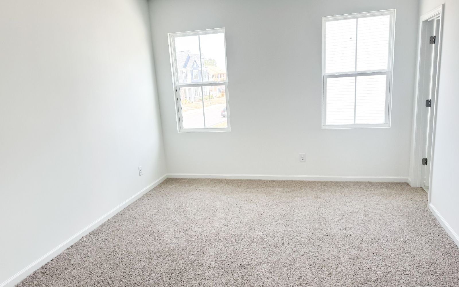 The primary bedroom of the Morgan on homesite 2556 at Wendell Falls.
