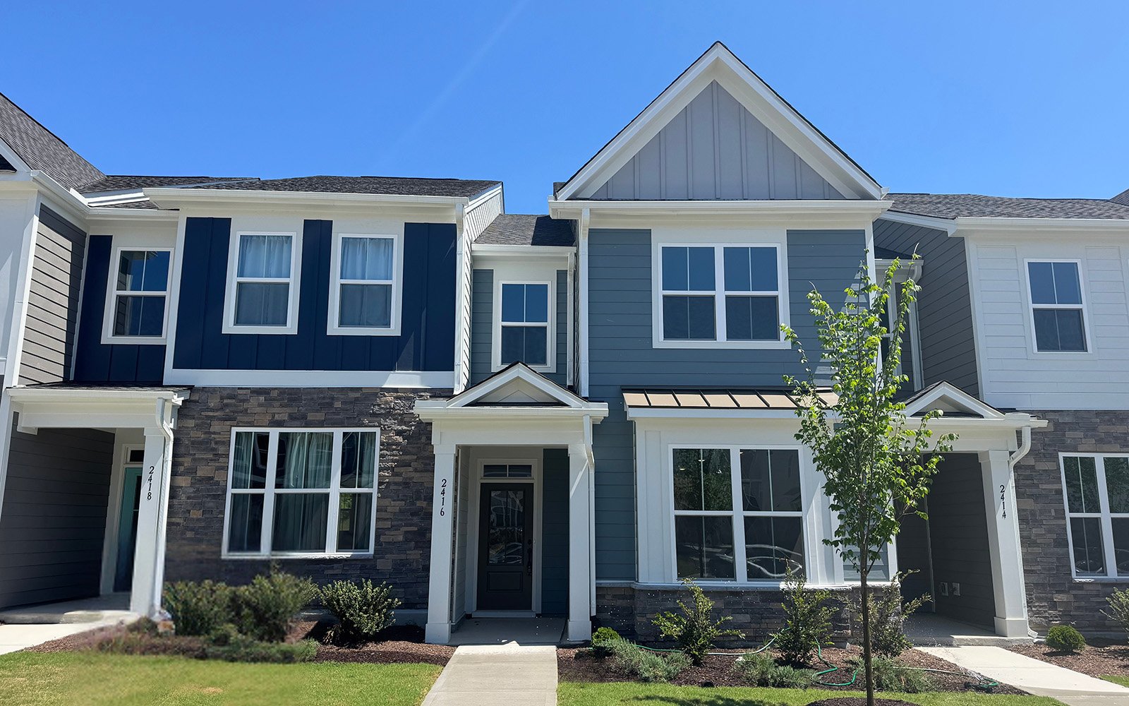 The exterior of the Morgan on homesite 2560 at Wendell Falls.