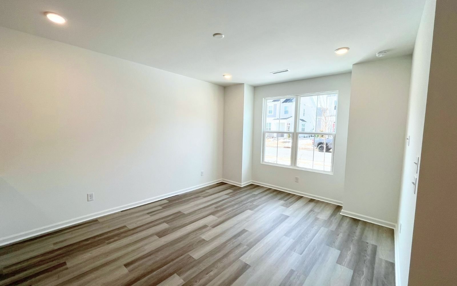 The family room in the Morgan on homesite 2560 at Wendell Falls.