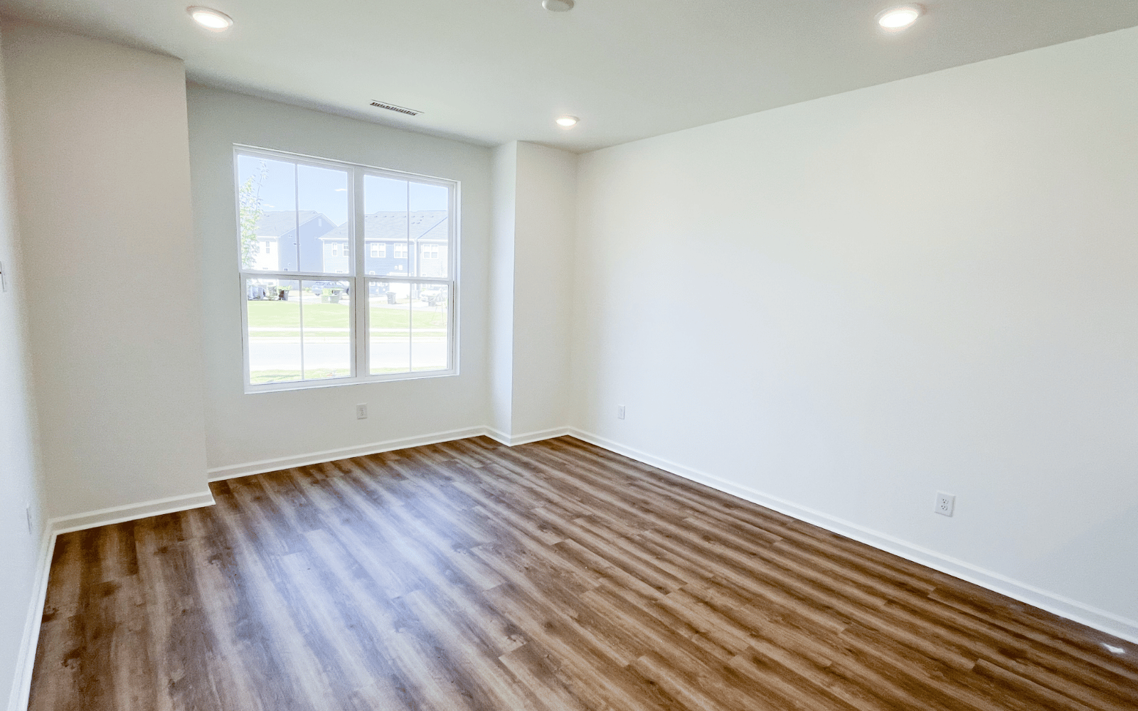 The family room of the Morgan on homesite 2569 by Brookfield Residential at Wendell Falls.