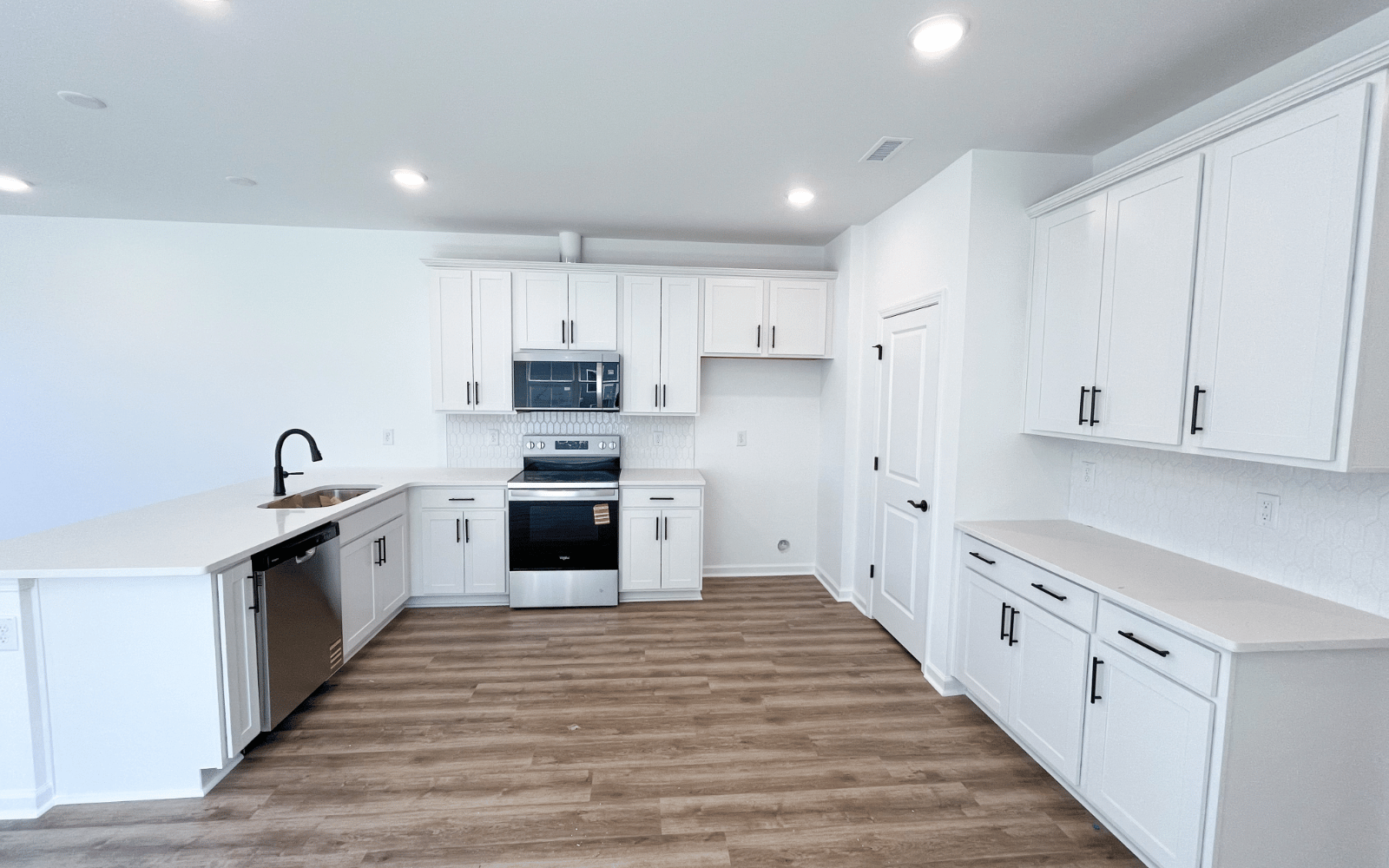 The kitchen of the Morgan on homesite 2569 by Brookfield Residential at Wendell Falls.