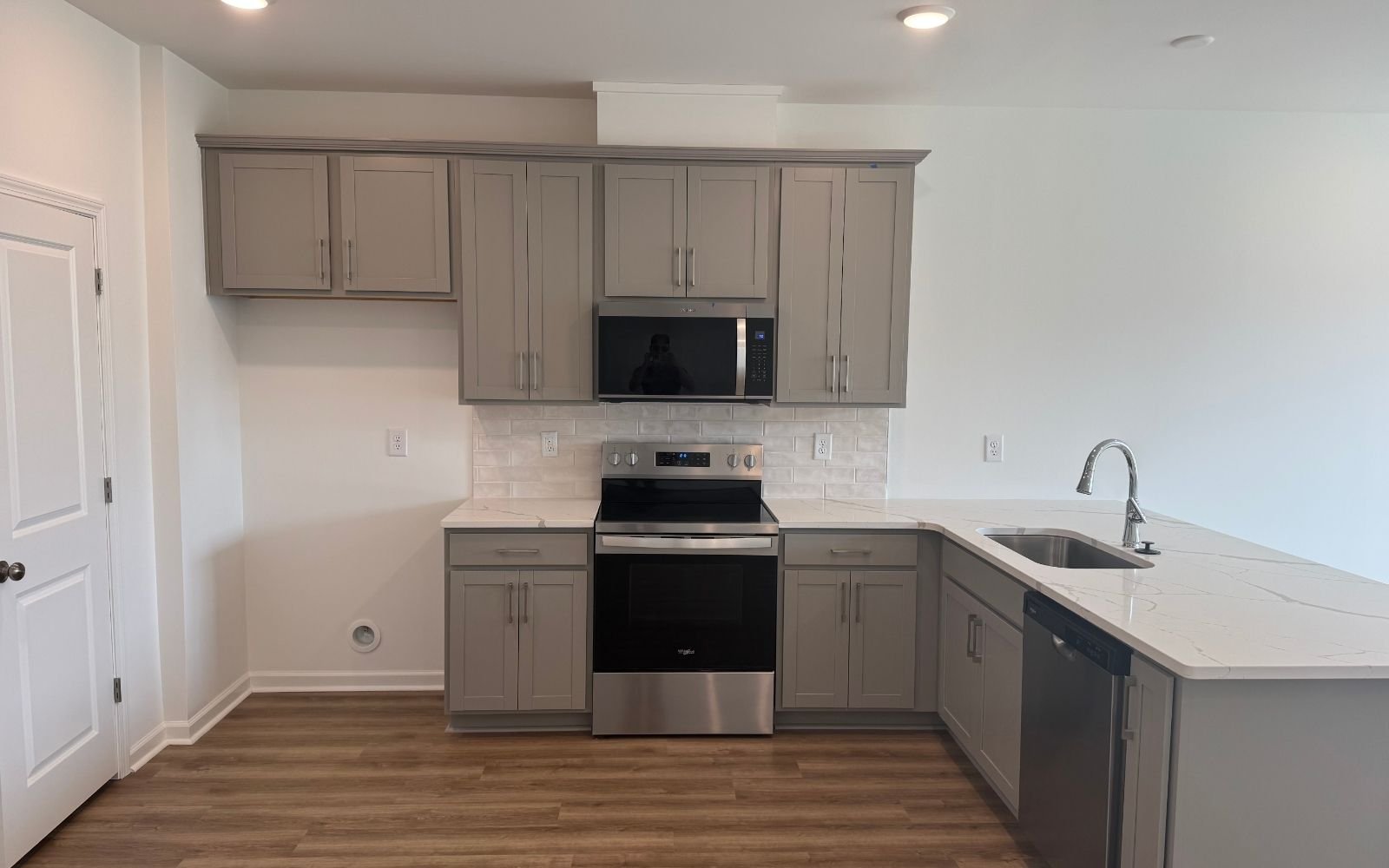 The kitchen in the Morgan on homesite 2570 at Wendell Falls.