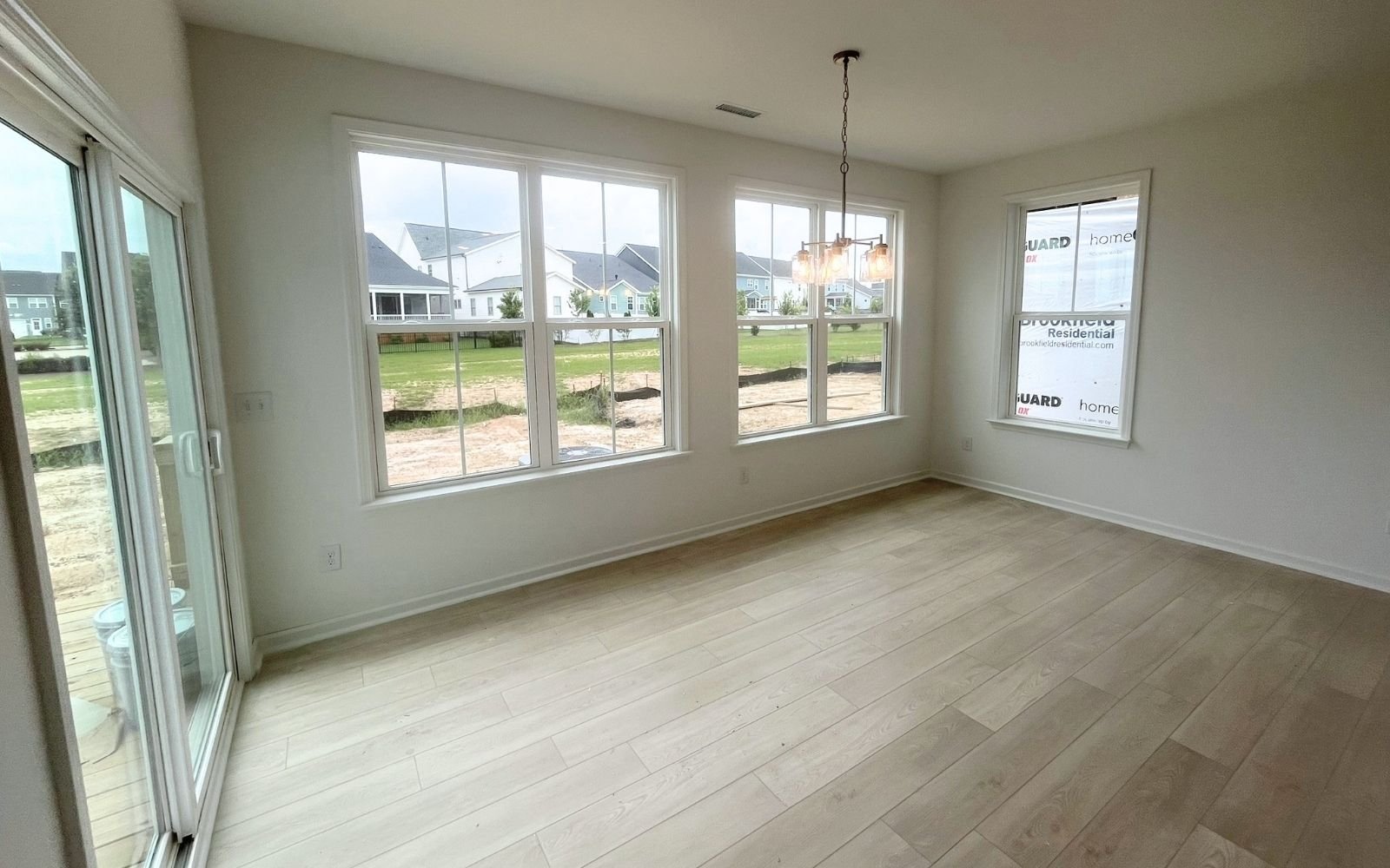 The dining room of the Sterling on homesite 2436 by Brookfield Residential at Wendell Falls.