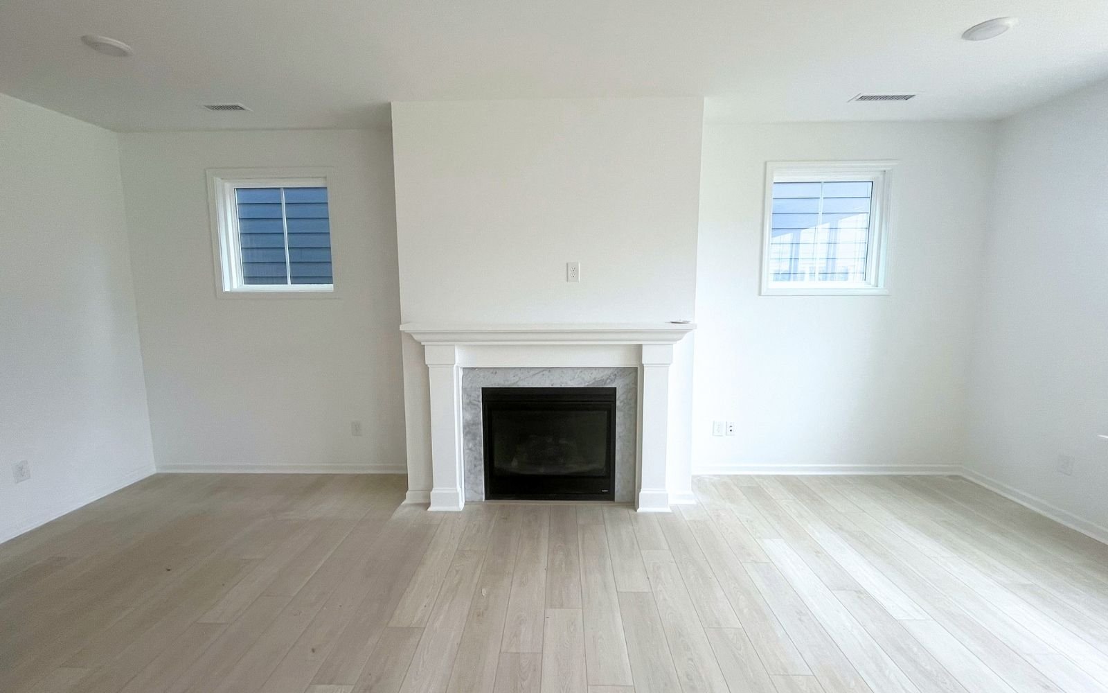 The family room of the Sterling on homesite 2436 by Brookfield Residential at Wendell Falls.