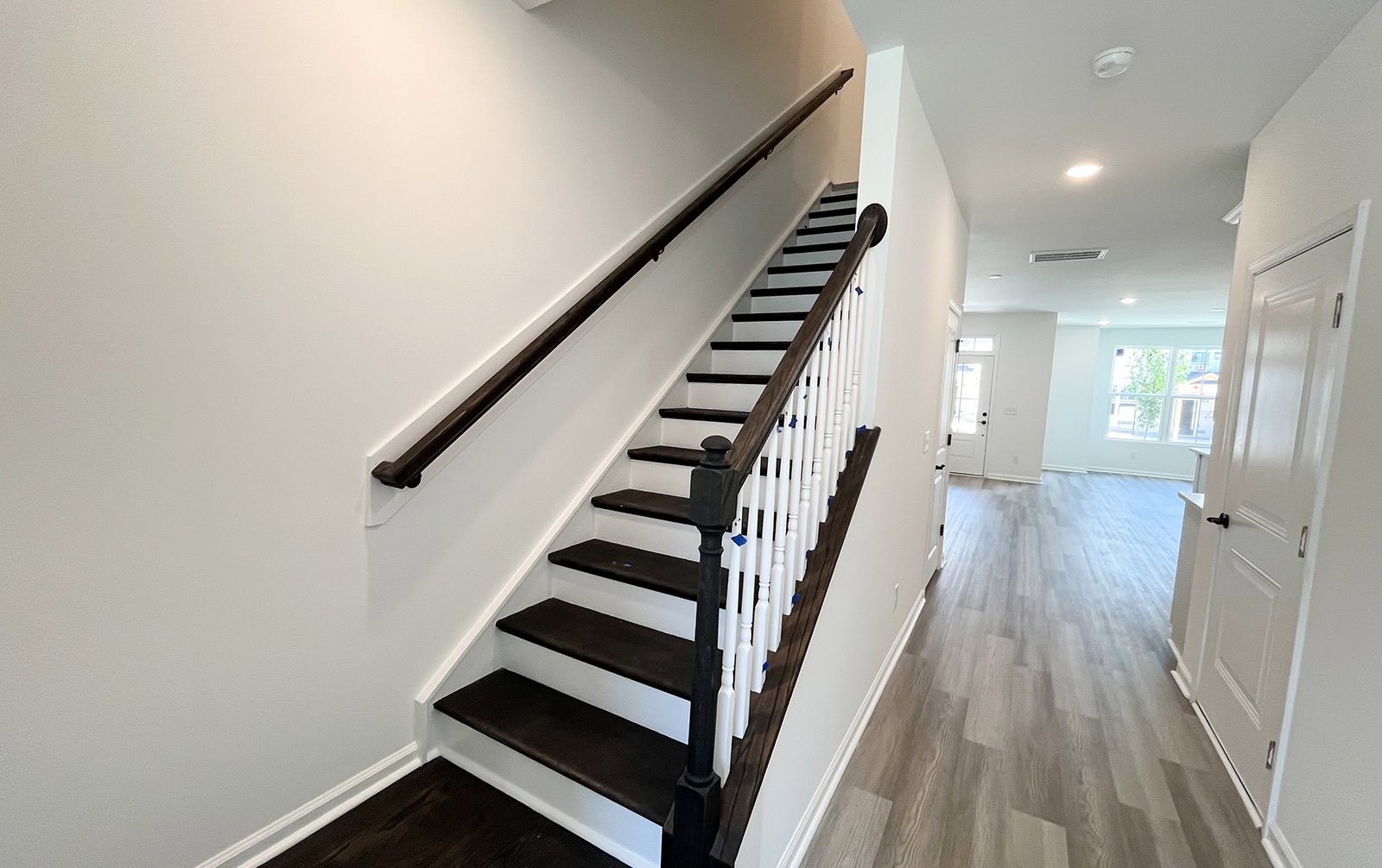 The staircase of the Morgan at Wendell Falls on homesite 2538.