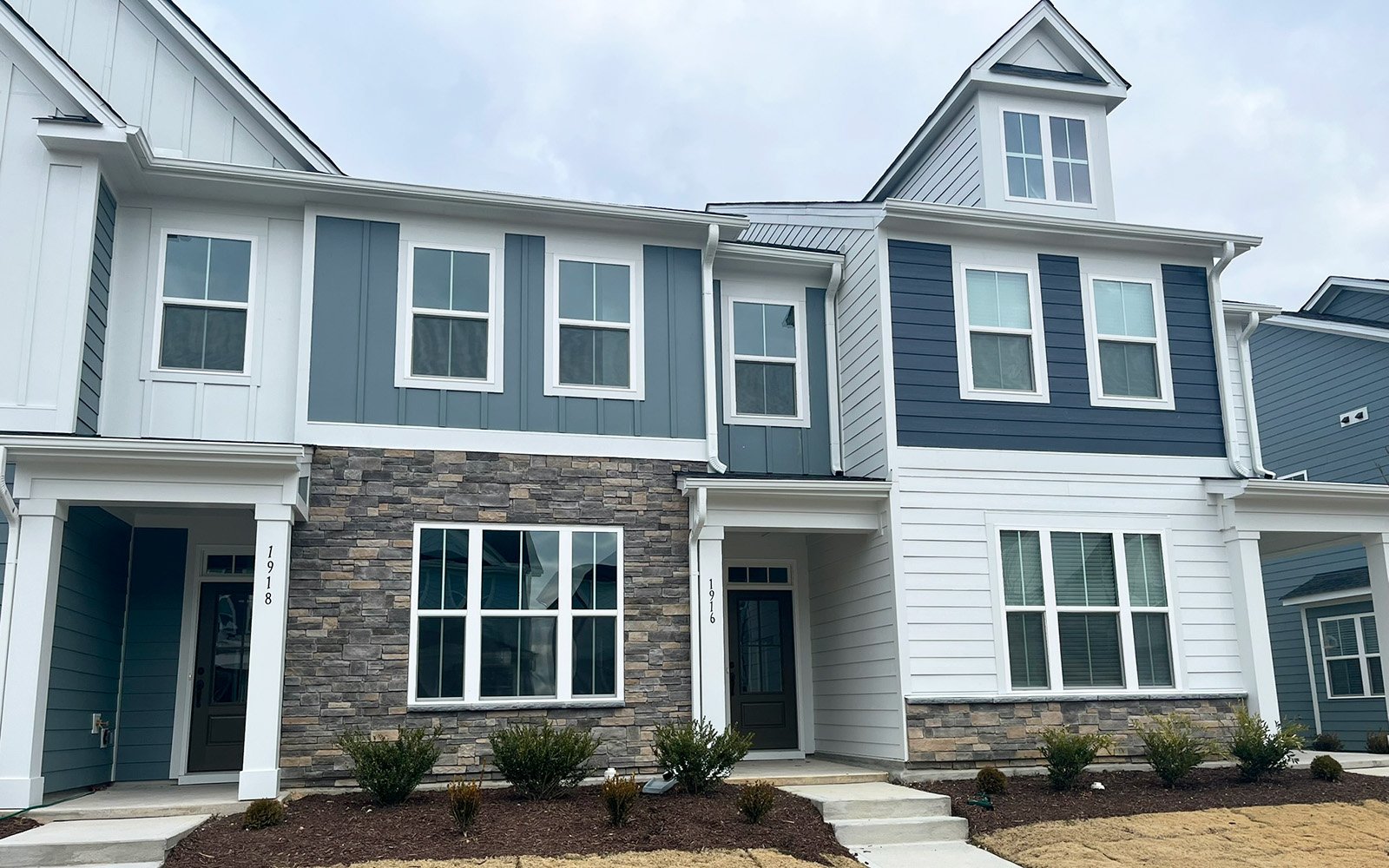The exterior of the Lennox on homesite 2554 by Brookfield Residential at Wendell Falls.