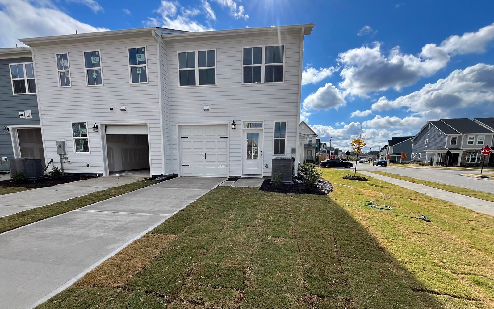 The rear exterior of the Lennox at Wendell Falls on homesite 2557.