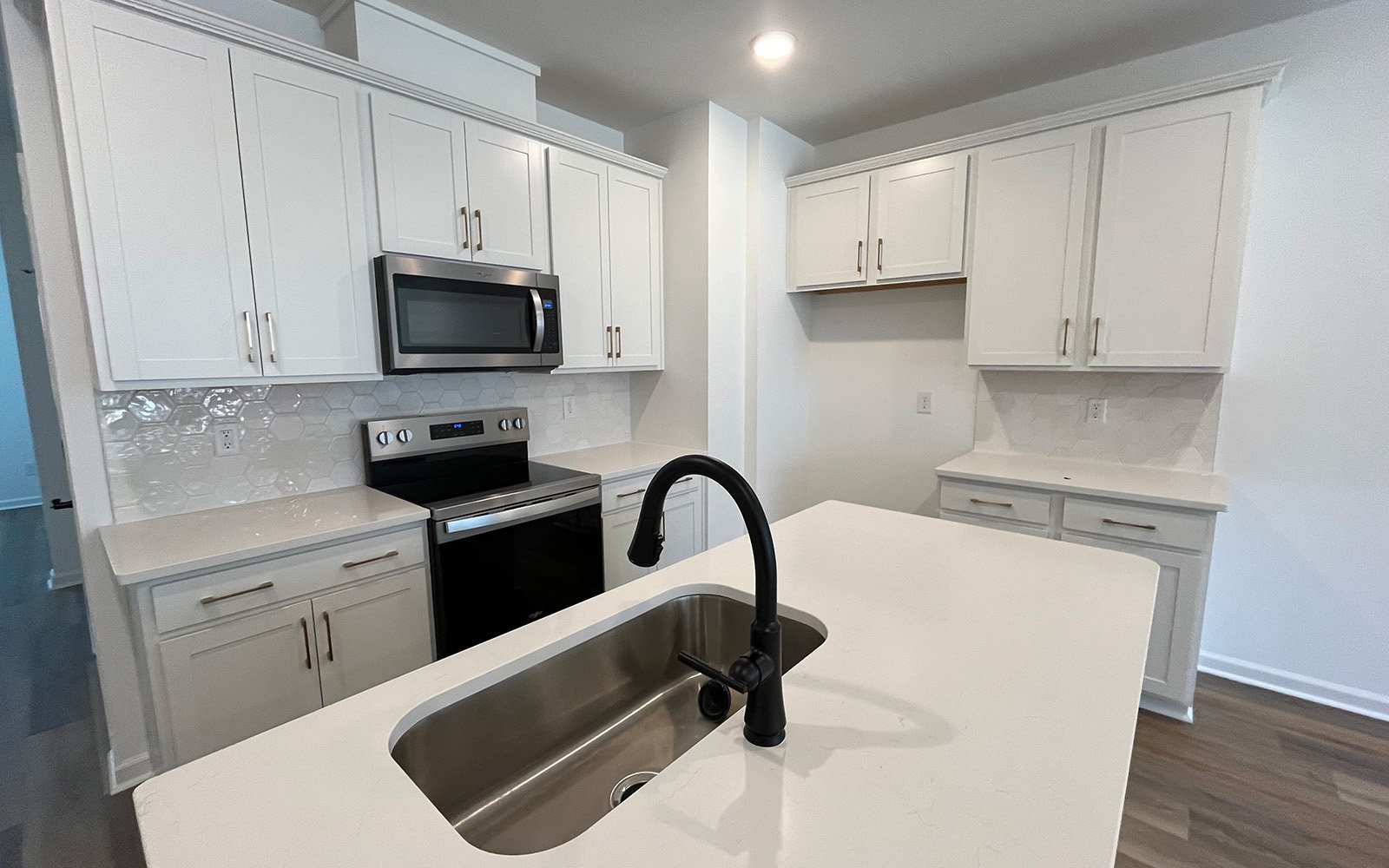 The kitchen of the Lennox on homesite 2561 at Wendell Falls.