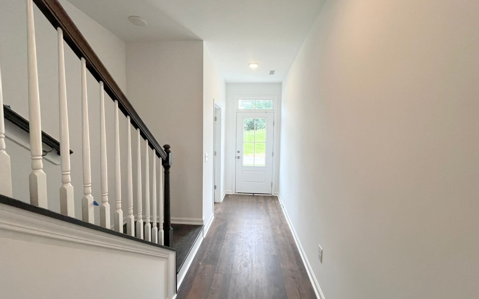 The foyer of the Morgan on homesite 2579 by Brookfield Residential at Wendell Falls.