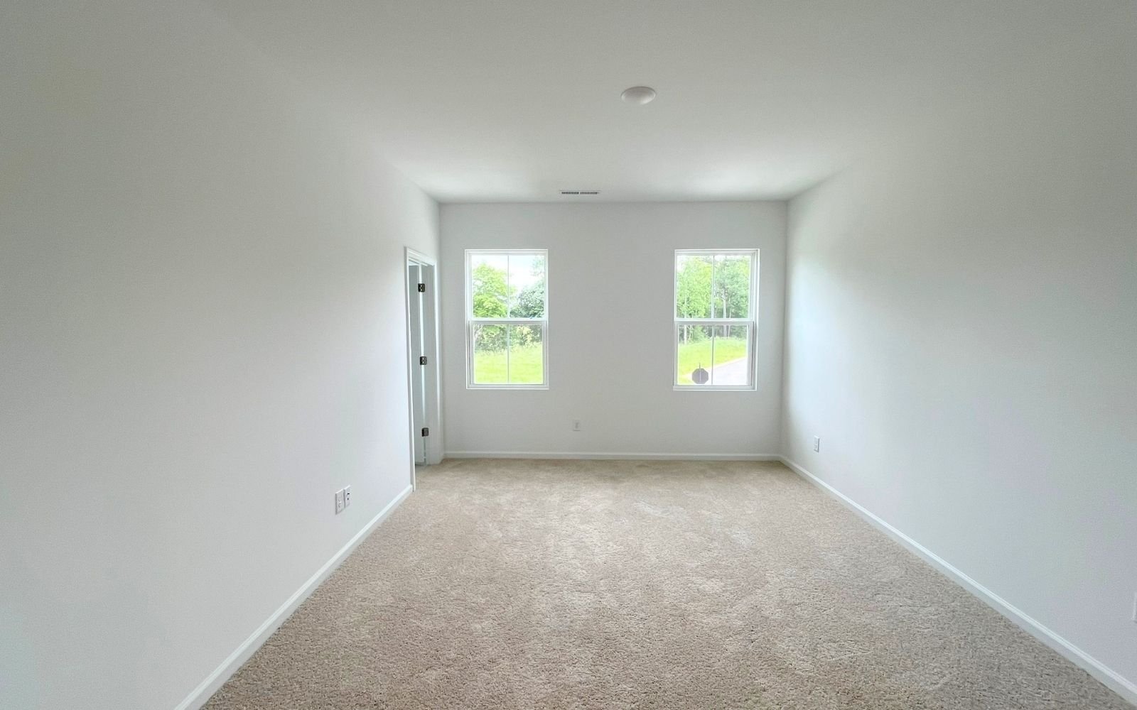 The primary bedroom of the Morgan on homesite 2579 by Brookfield Residential at Wendell Falls.