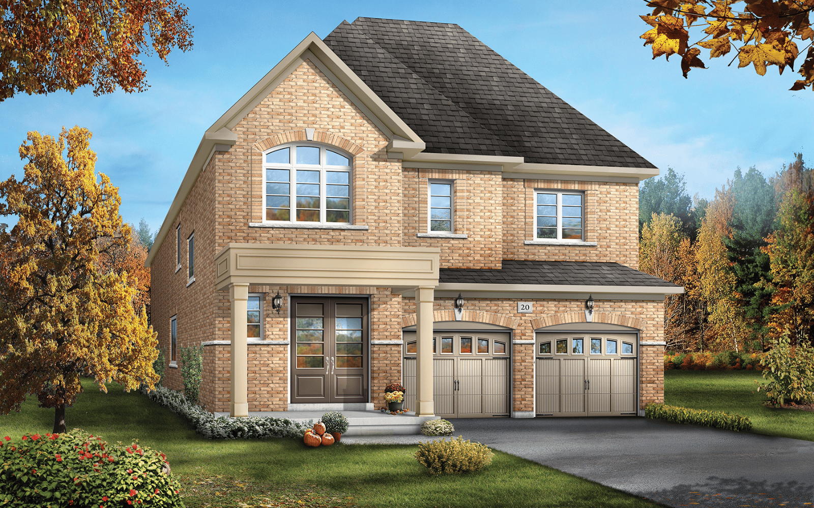 40' Foxleigh Elevation C design at Heartland in Baxter, ON