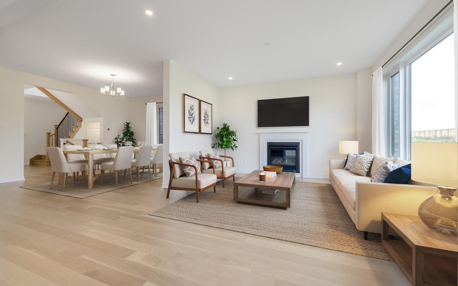 Family Room and Dining Room of Lot 31 at Heartland in Baxter, ON