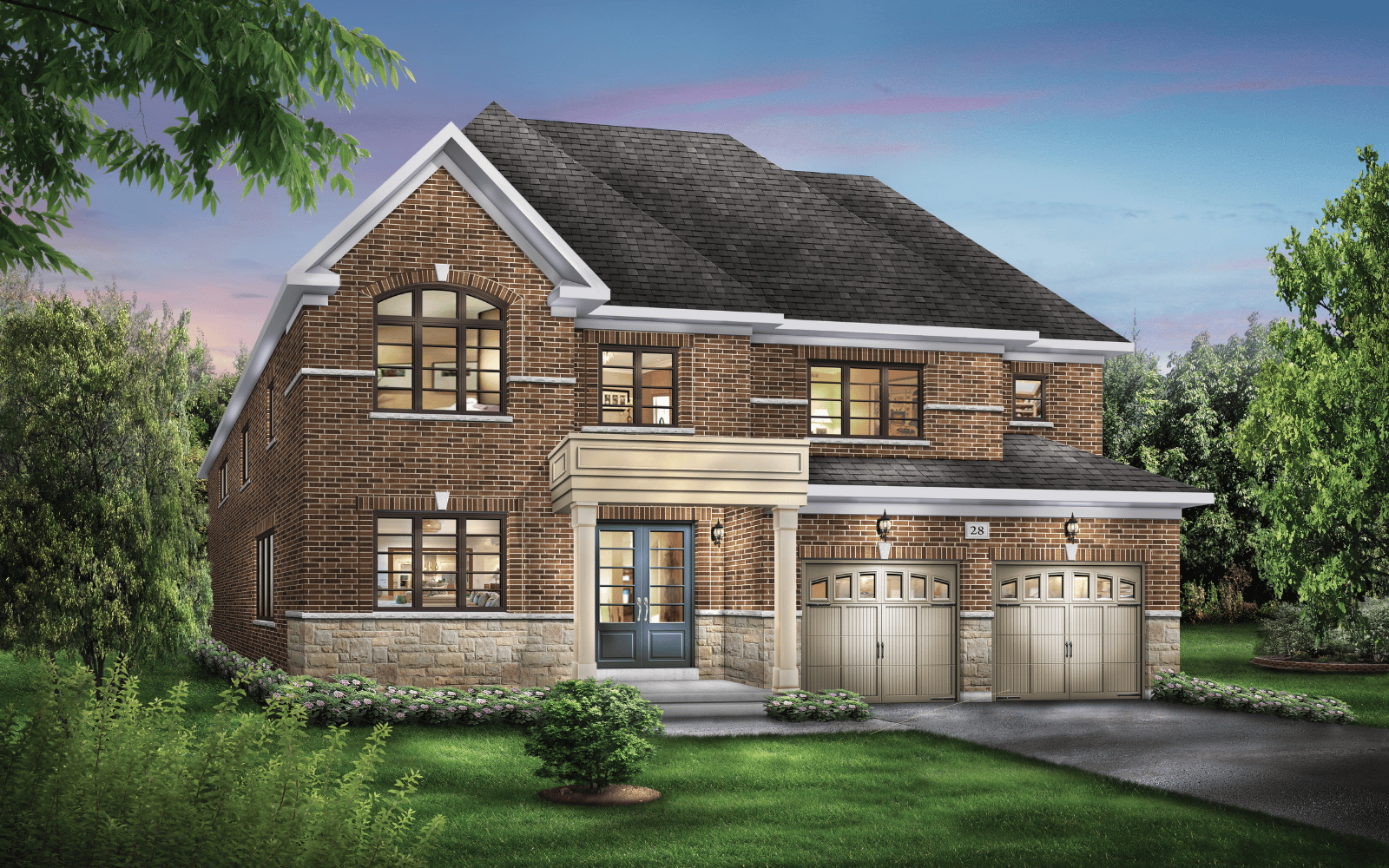 50' Carrington Elevation B design at Heartland in Baxter, ON