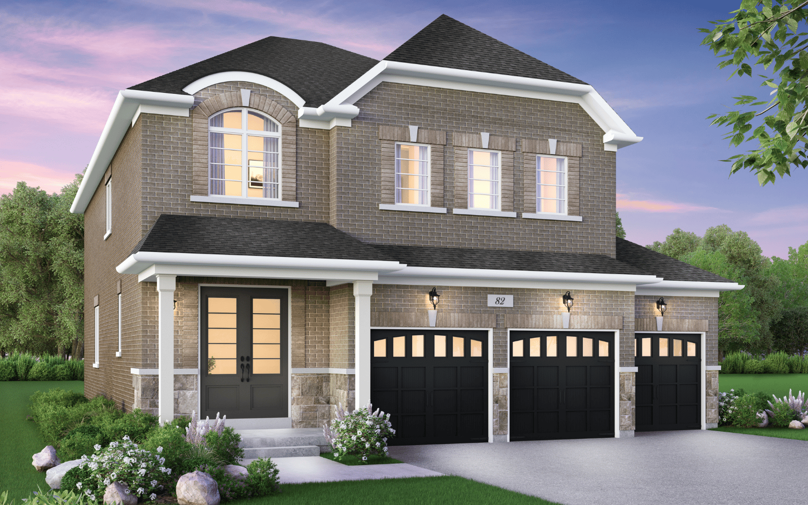 50' Ashford Elevation B design at Heartland in Baxter, ON