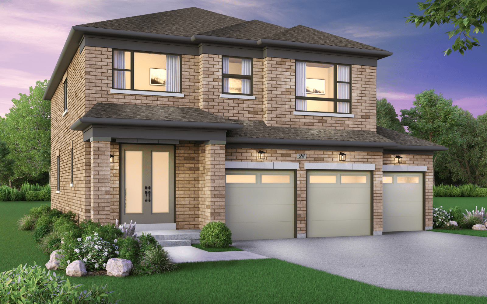 50' Ashford Elevation C design at Heartland in Baxter, ON