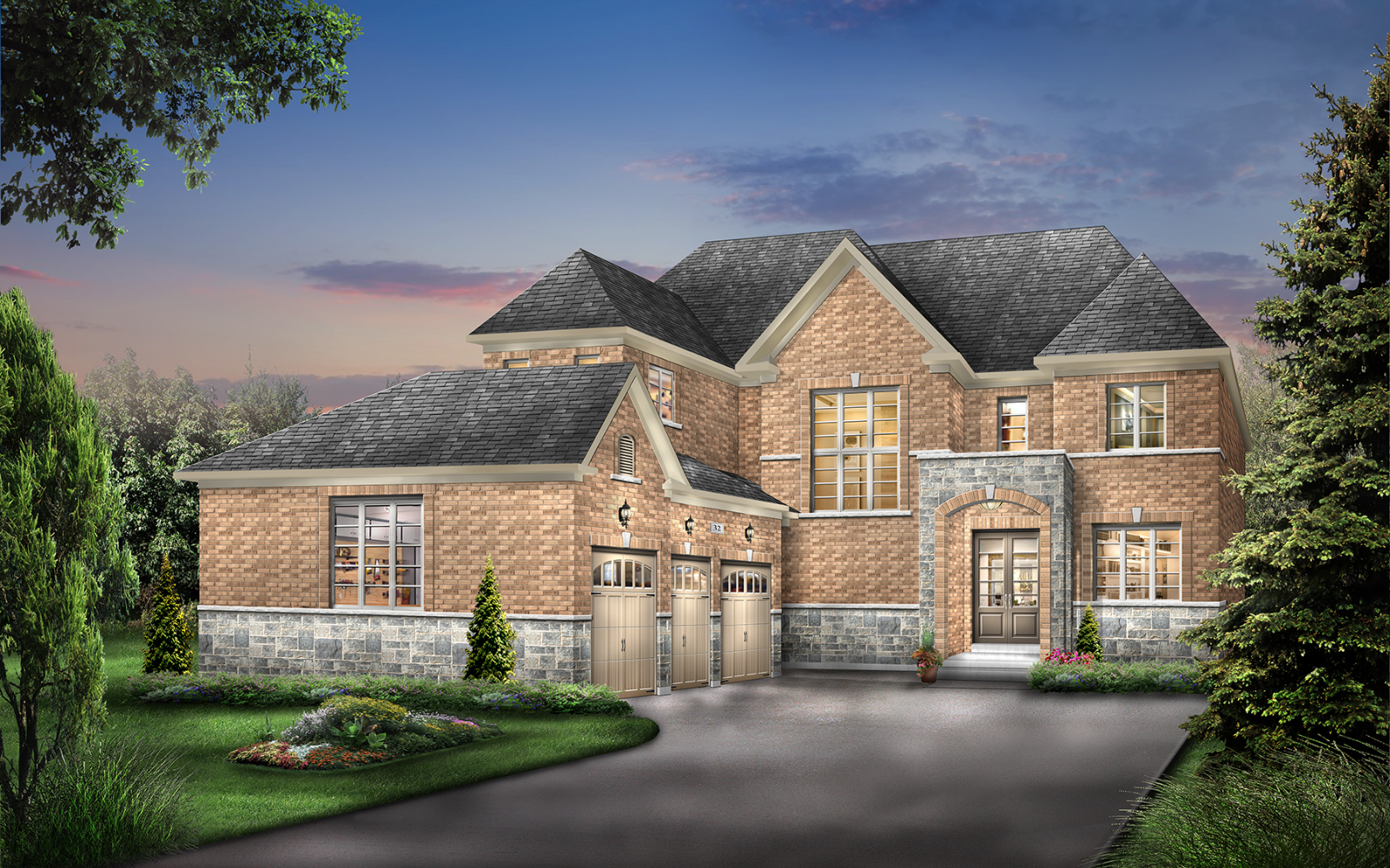 60' Middleton Elevation B design at Heartland in Baxter, ON