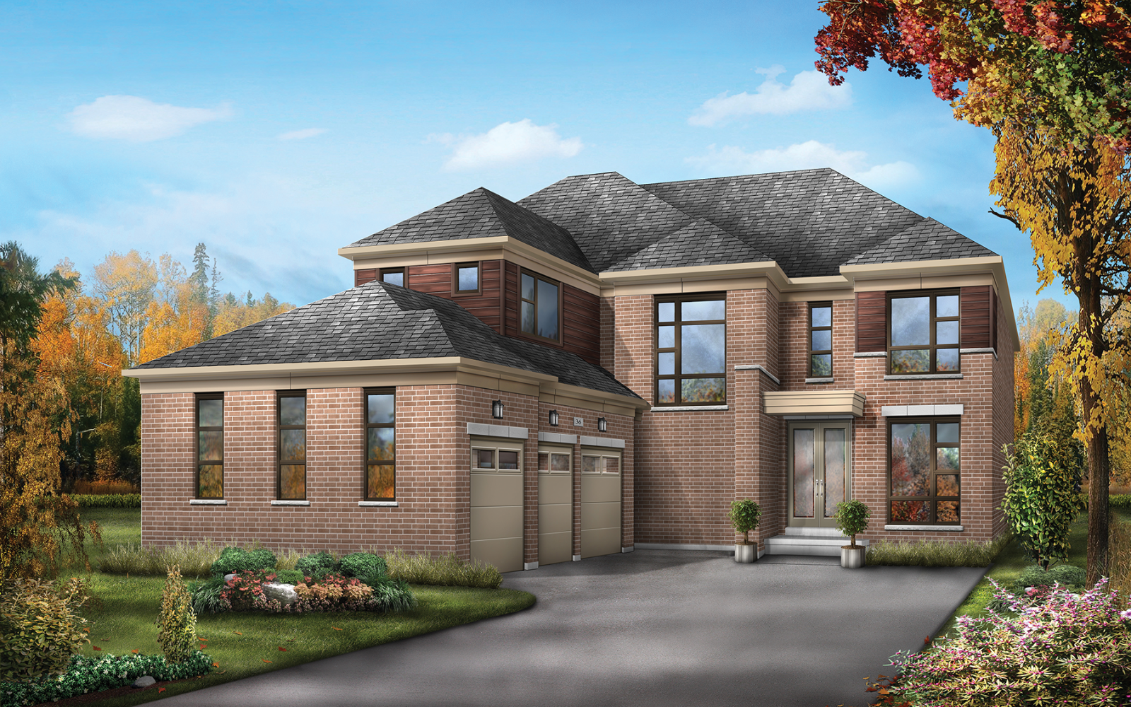 60' Middleton Elevation C design at Heartland in Baxter, ON