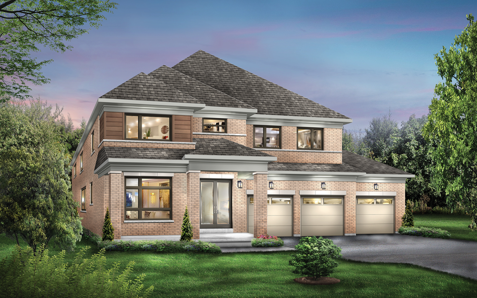 60' Henley Elevation C design at Heartland in Baxter, ON