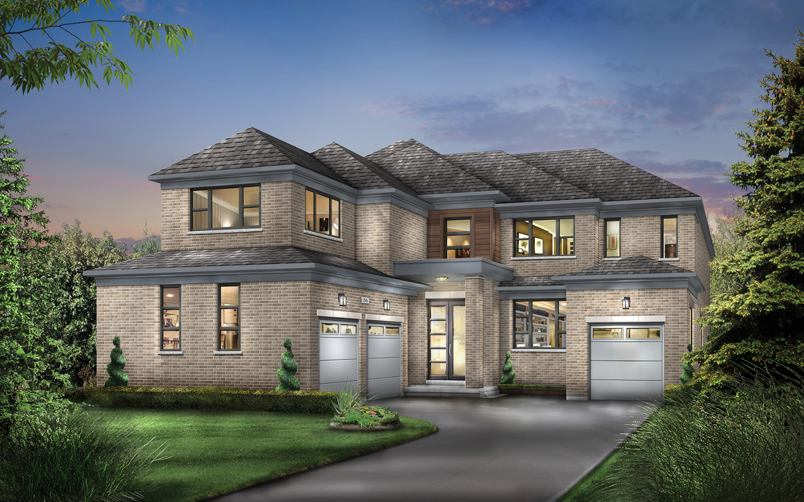 60' Beaconsfield Elevation C design at Heartland in Baxter, ON