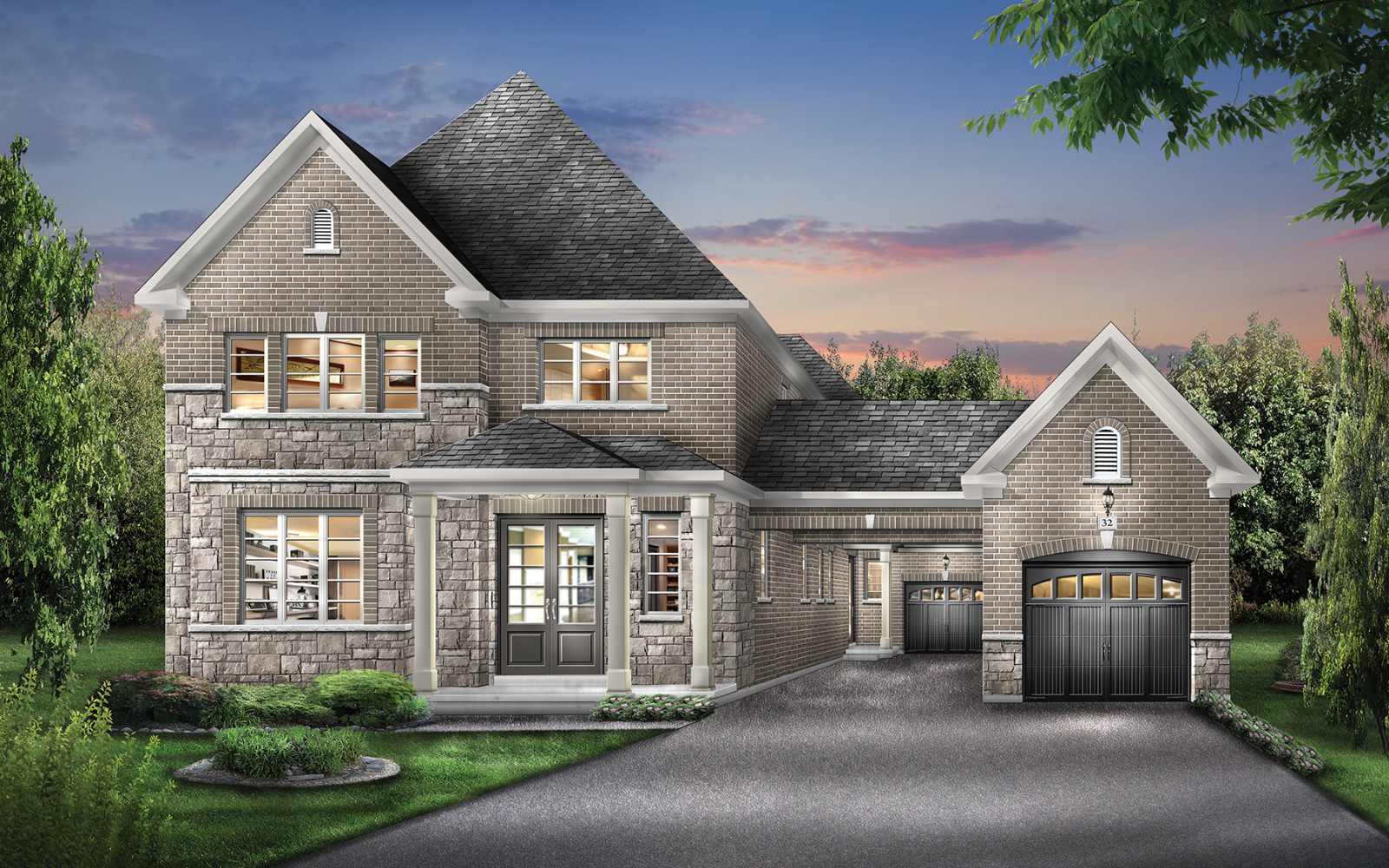 60' Thornbury Elevation B design at Heartland in Baxter, ON