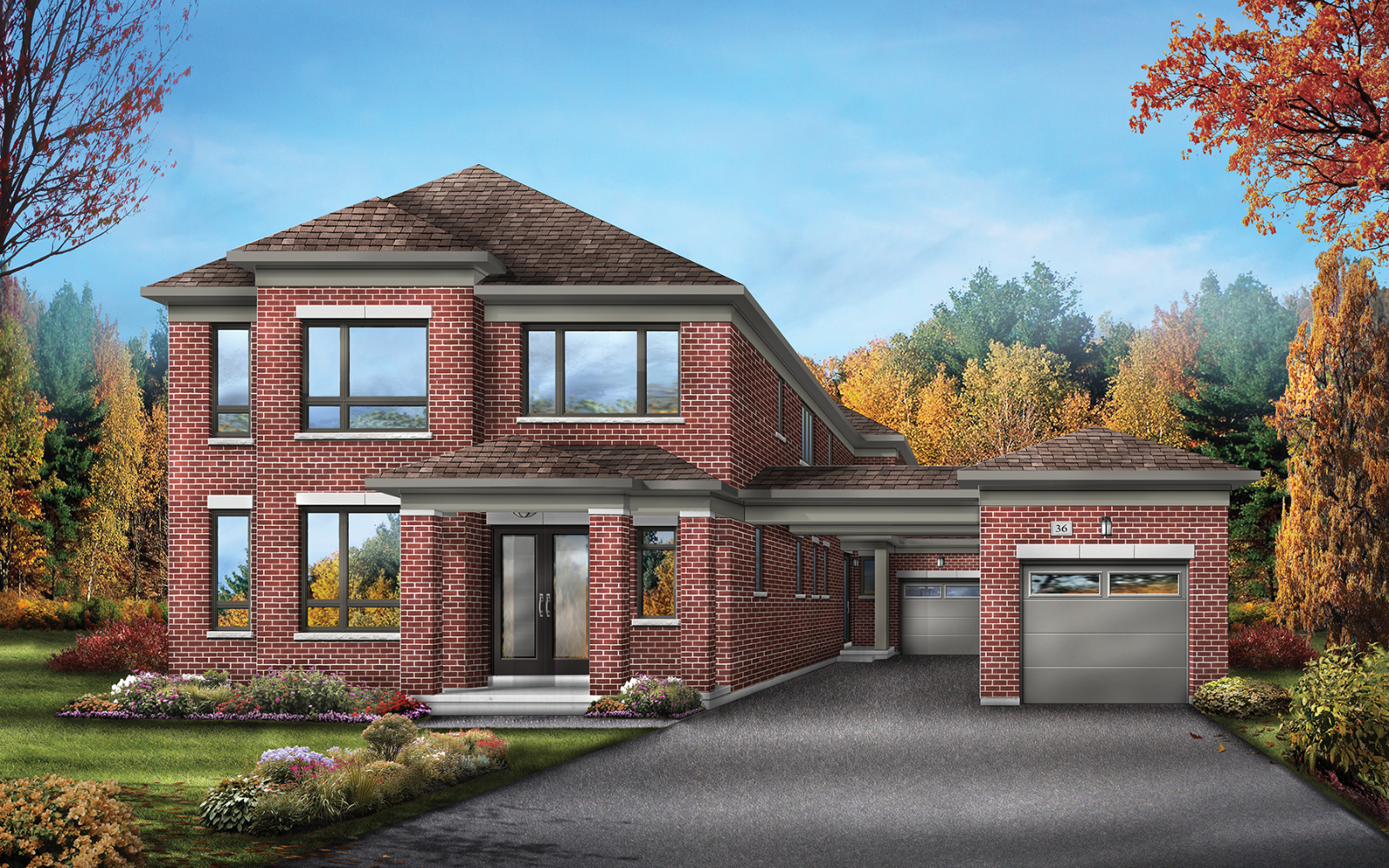 60' Thornbury Elevation C design at Heartland in Baxter, ON