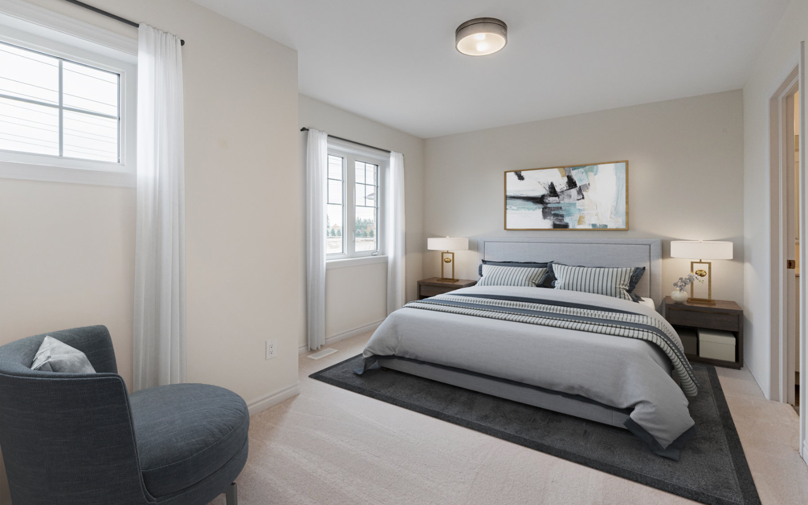Bedroom in Lot 118 at Heartland in Baxter, Ontario