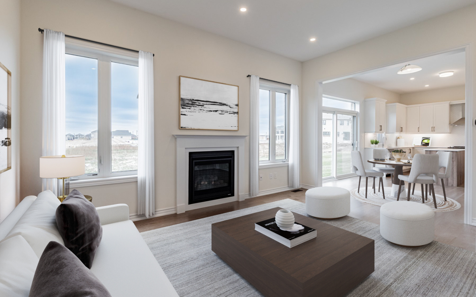 Family Room in Lot 118 at Heartland in Baxter, Ontario