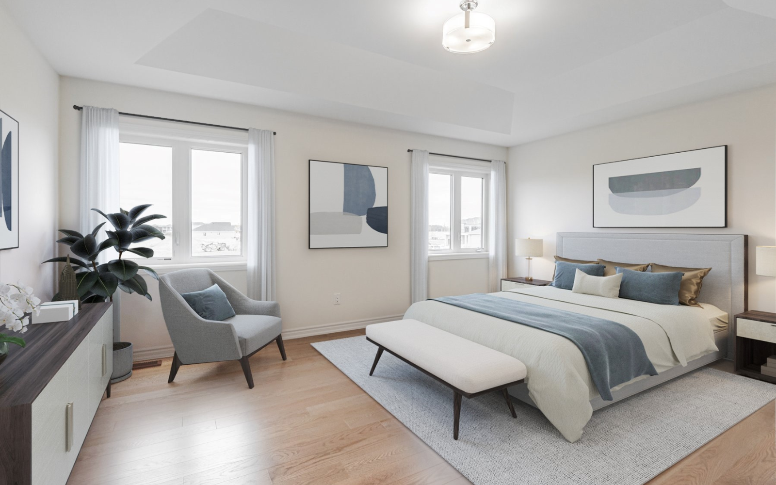 Primary Bedroom in Lot 118 at Heartland in Baxter, Ontario