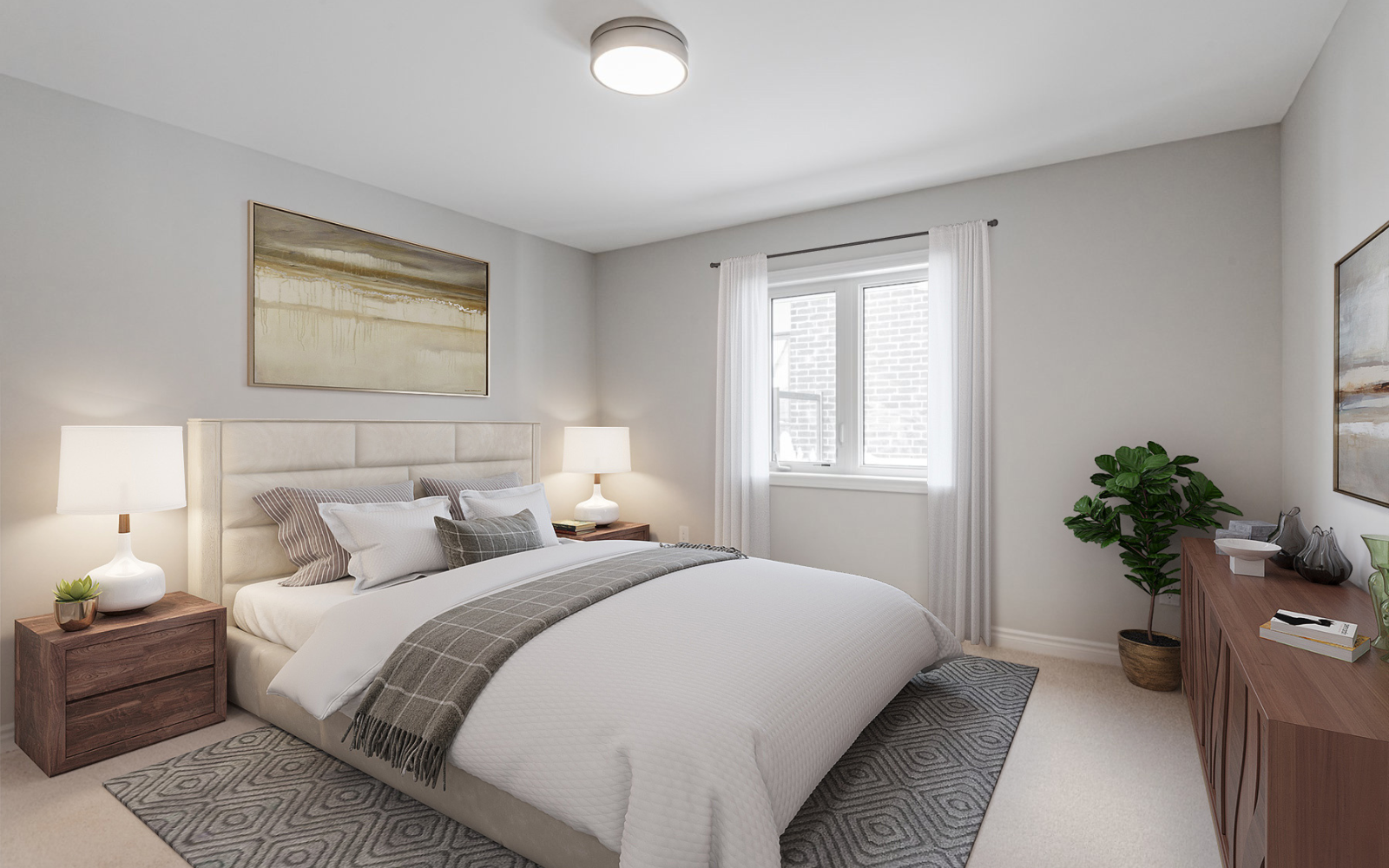 Virtually staged photo of Bedroom 3 in Lot 4 at Heartland in Baxter, Ontario