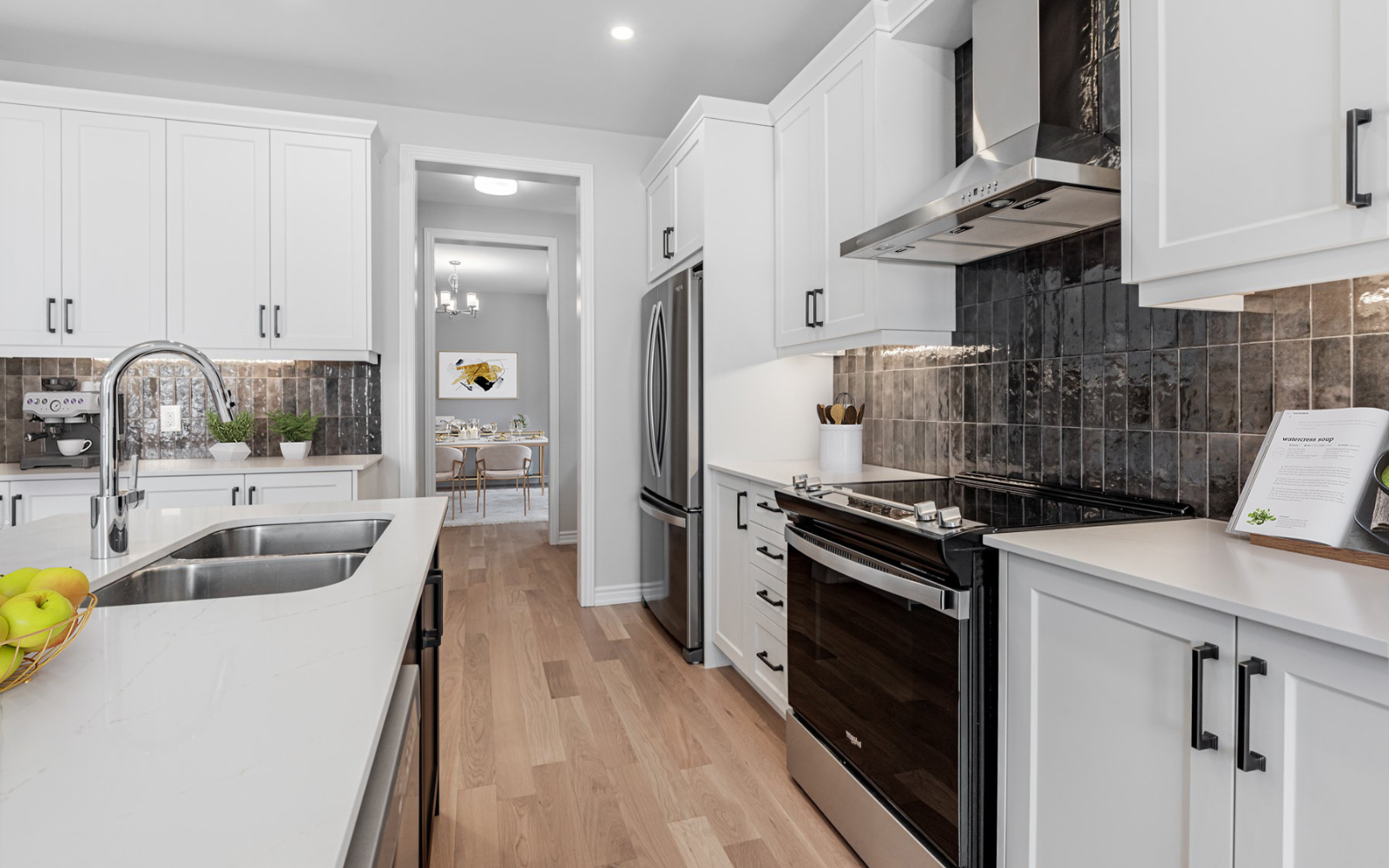 Virtually staged photo of the Kitchen in Lot 4 at Heartland in Baxter, Ontario