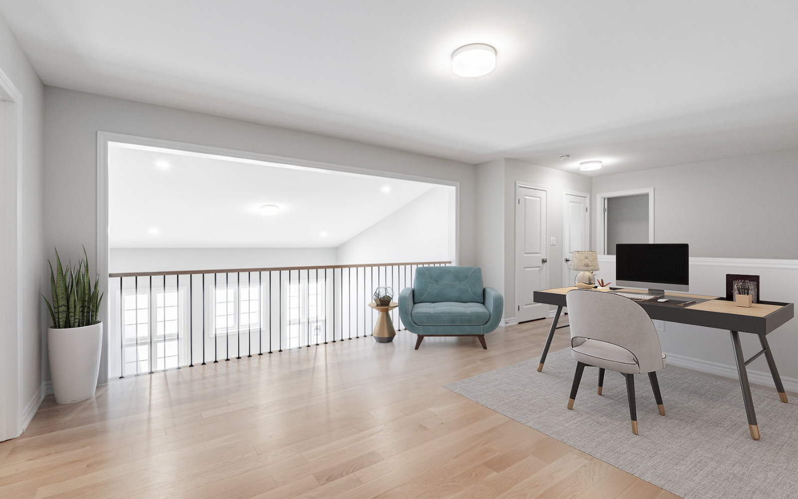 Virtually staged photo of the Loft in Lot 4 at Heartland in Baxter, Ontario