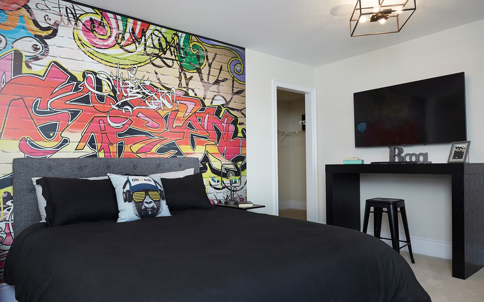 Bedroom 2 in the Westwood Model Home at Heartland in Baxter, Ontario.