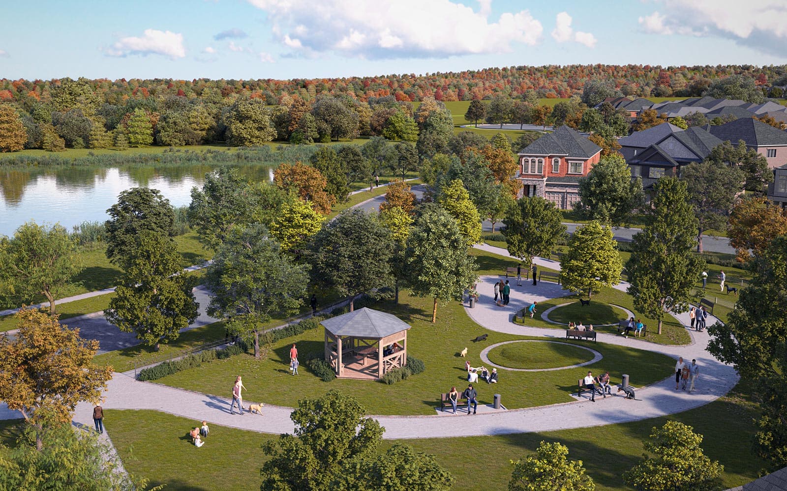 Rendering of Community Park at Midhurst Valley in Midhurst, Ontario