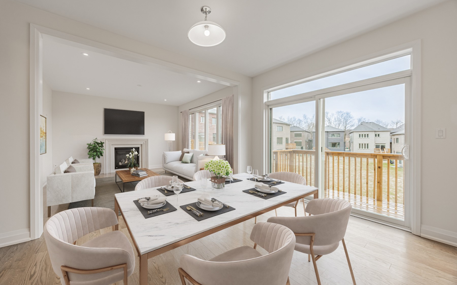 Virtually staged photo of the Breakfast Area in Lot 120 at Midhurst Valley