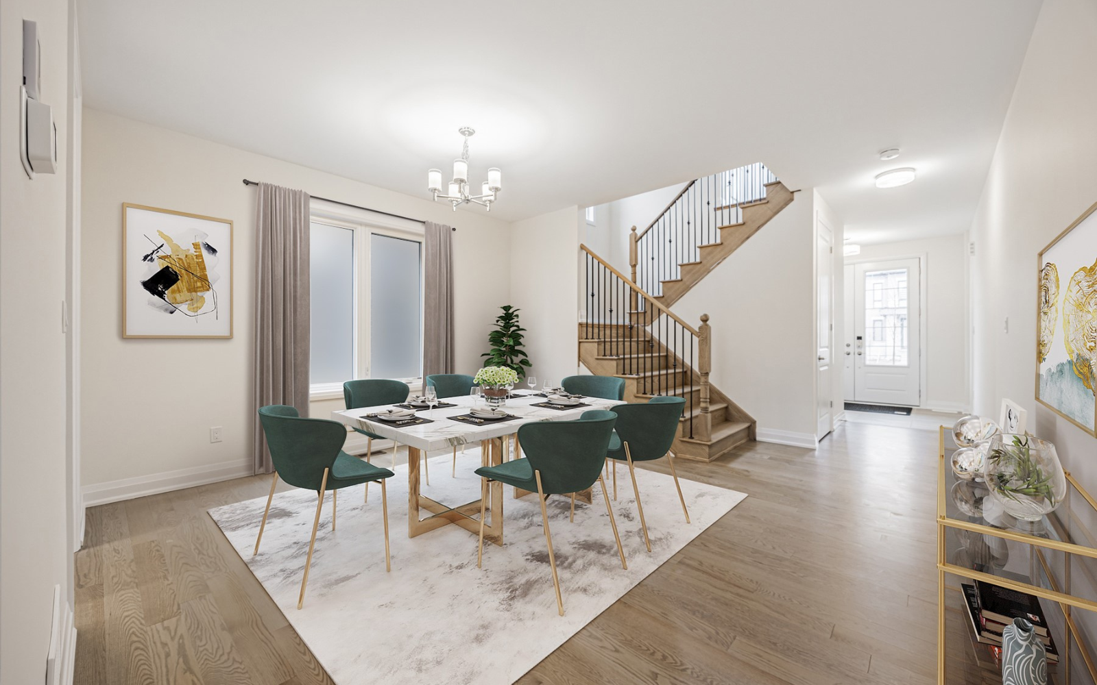 Virtually staged photo of the Dining Room in Lot 120 at Midhurst Valley